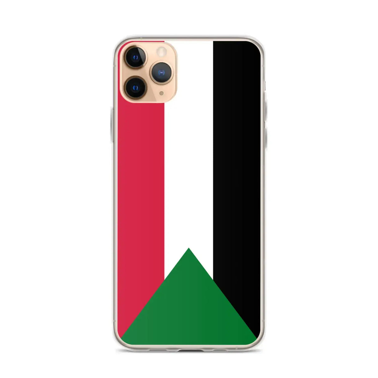 Coque iphone drapeau soudan souple antichoc transparente