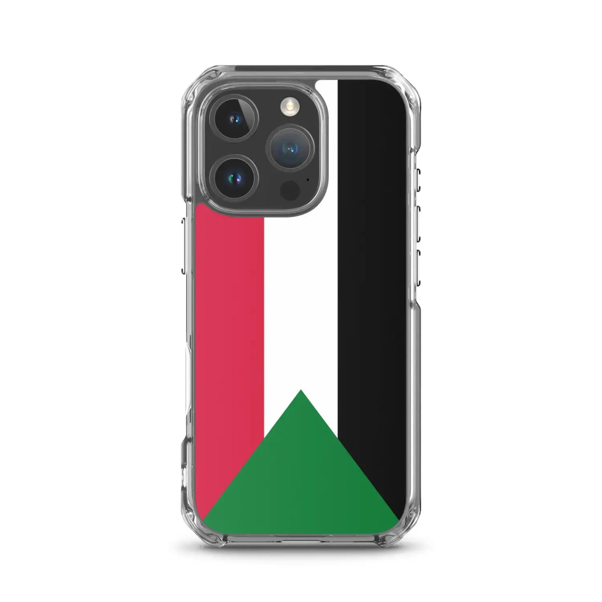 Coque iphone drapeau soudan souple antichoc transparente