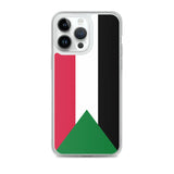 Coque iphone drapeau soudan souple antichoc transparente
