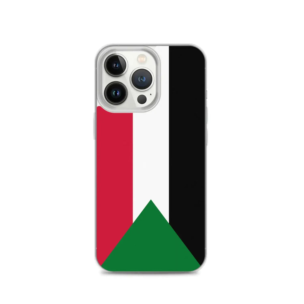 Coque iphone drapeau soudan souple antichoc transparente