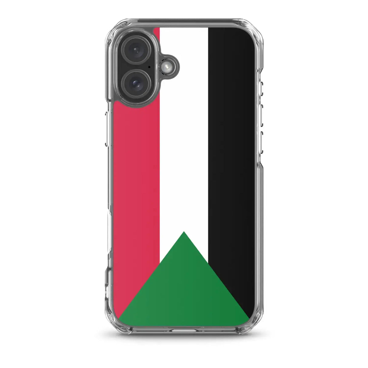 Coque iphone drapeau soudan souple antichoc transparente