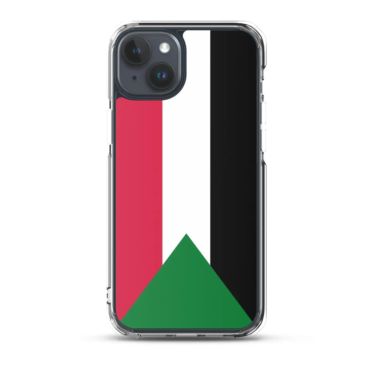 Coque iphone drapeau soudan souple antichoc transparente