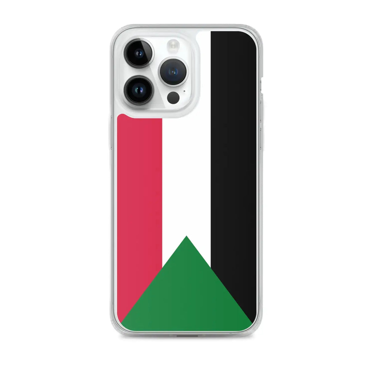 Coque iphone drapeau soudan souple antichoc transparente