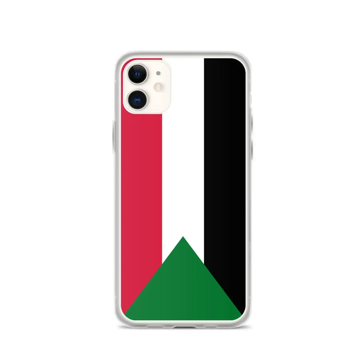 Coque iphone drapeau soudan souple antichoc transparente