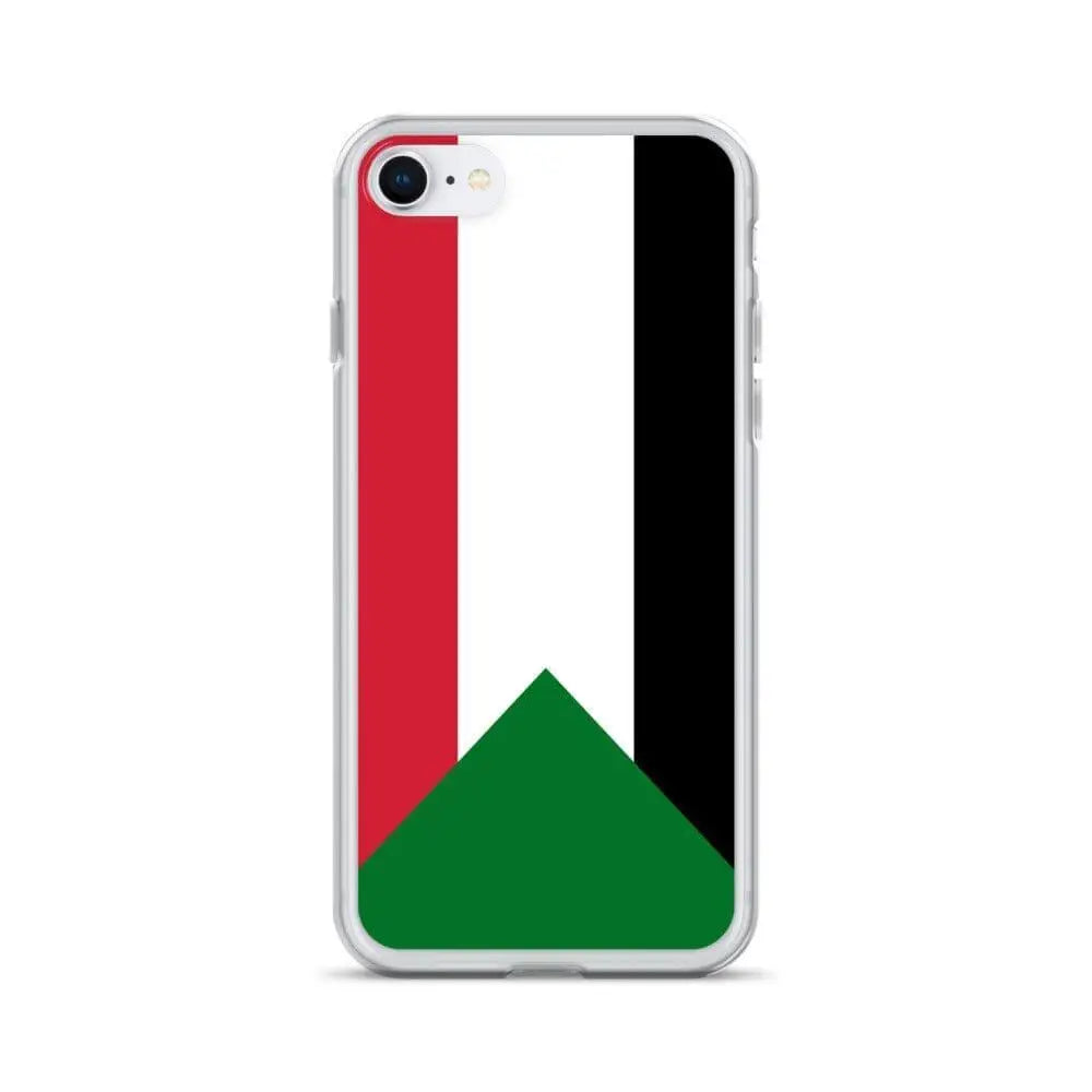 Coque iphone drapeau soudan souple antichoc transparente
