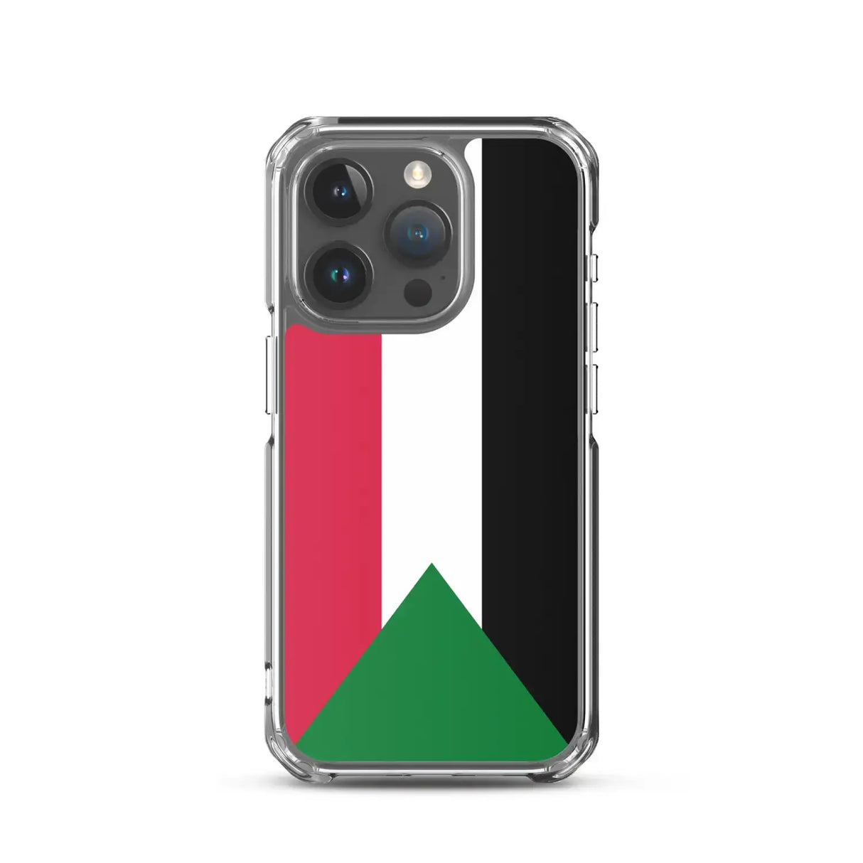 Coque iphone drapeau soudan souple antichoc transparente