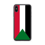 Coque iphone drapeau soudan souple antichoc transparente