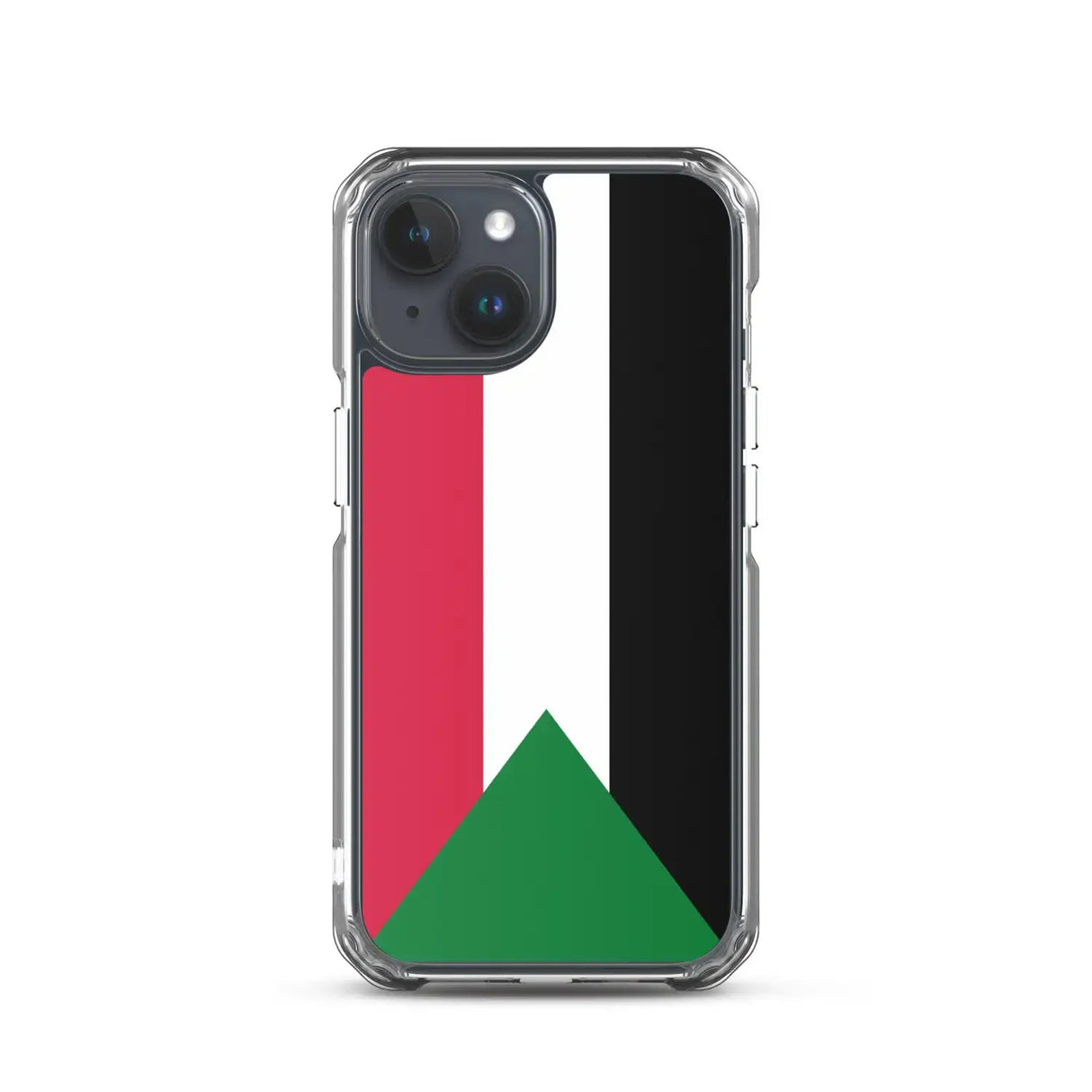 Coque iphone drapeau soudan souple antichoc transparente