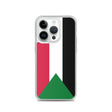 Coque iphone drapeau soudan souple antichoc transparente