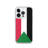 Coque iphone drapeau soudan souple antichoc transparente