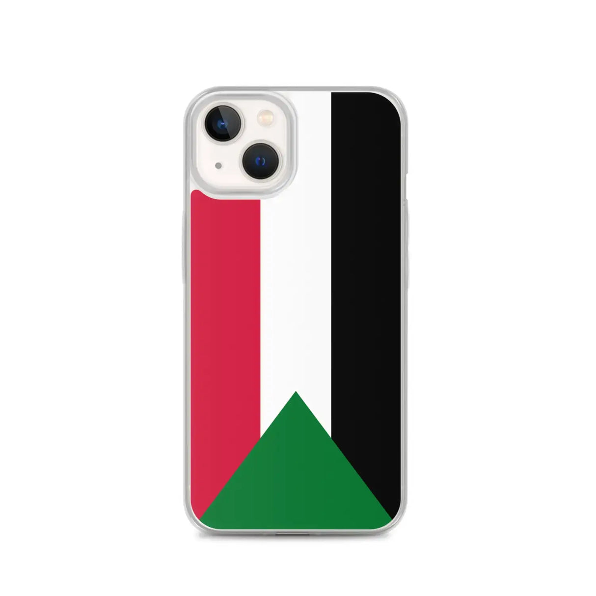Coque iphone drapeau soudan souple antichoc transparente