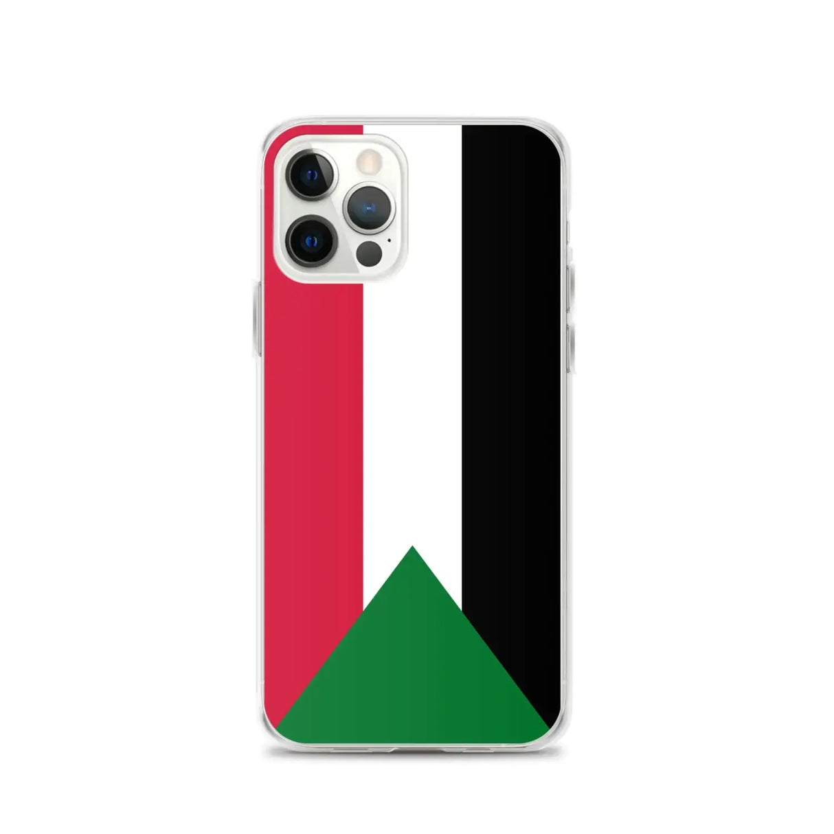 Coque iphone drapeau soudan souple antichoc transparente