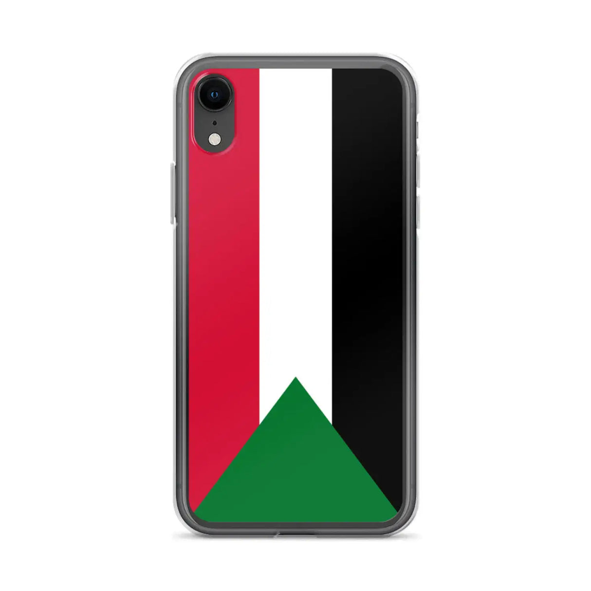 Coque iphone drapeau soudan souple antichoc transparente
