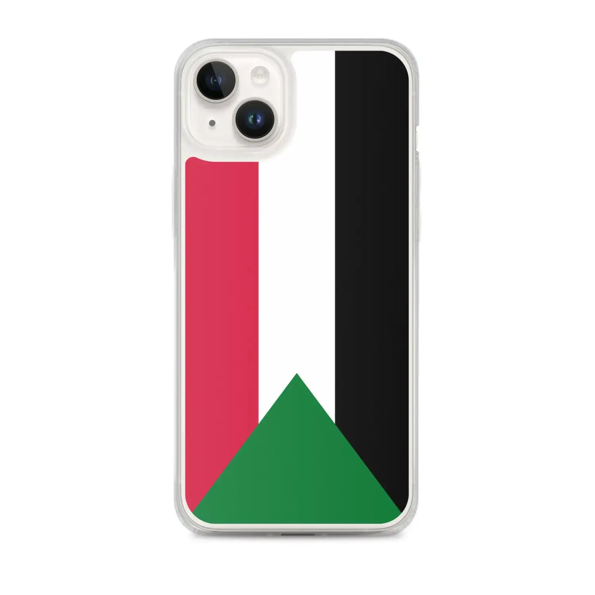 Coque iphone drapeau soudan souple antichoc transparente