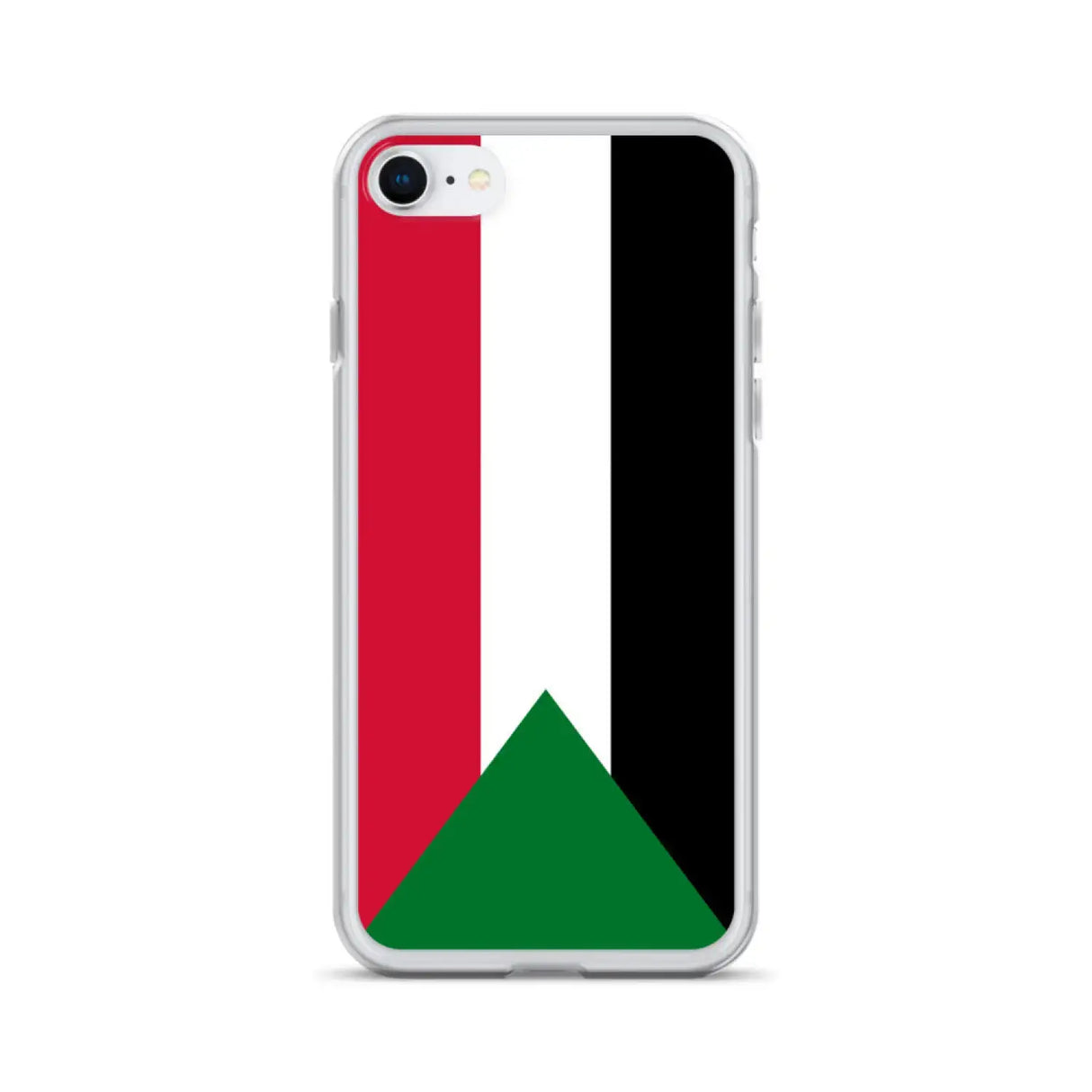 Coque iphone drapeau soudan souple antichoc transparente