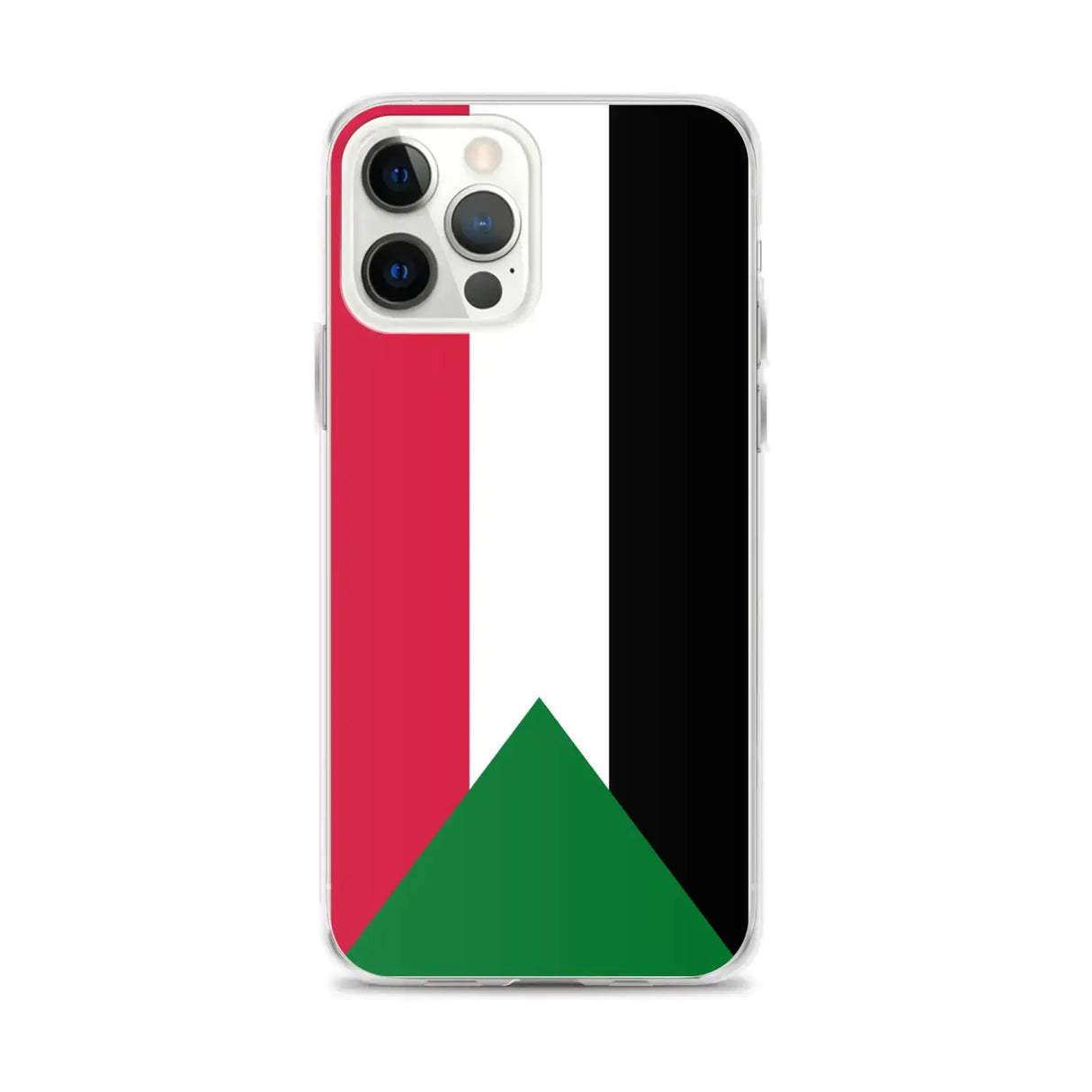 Coque iphone drapeau soudan souple antichoc transparente