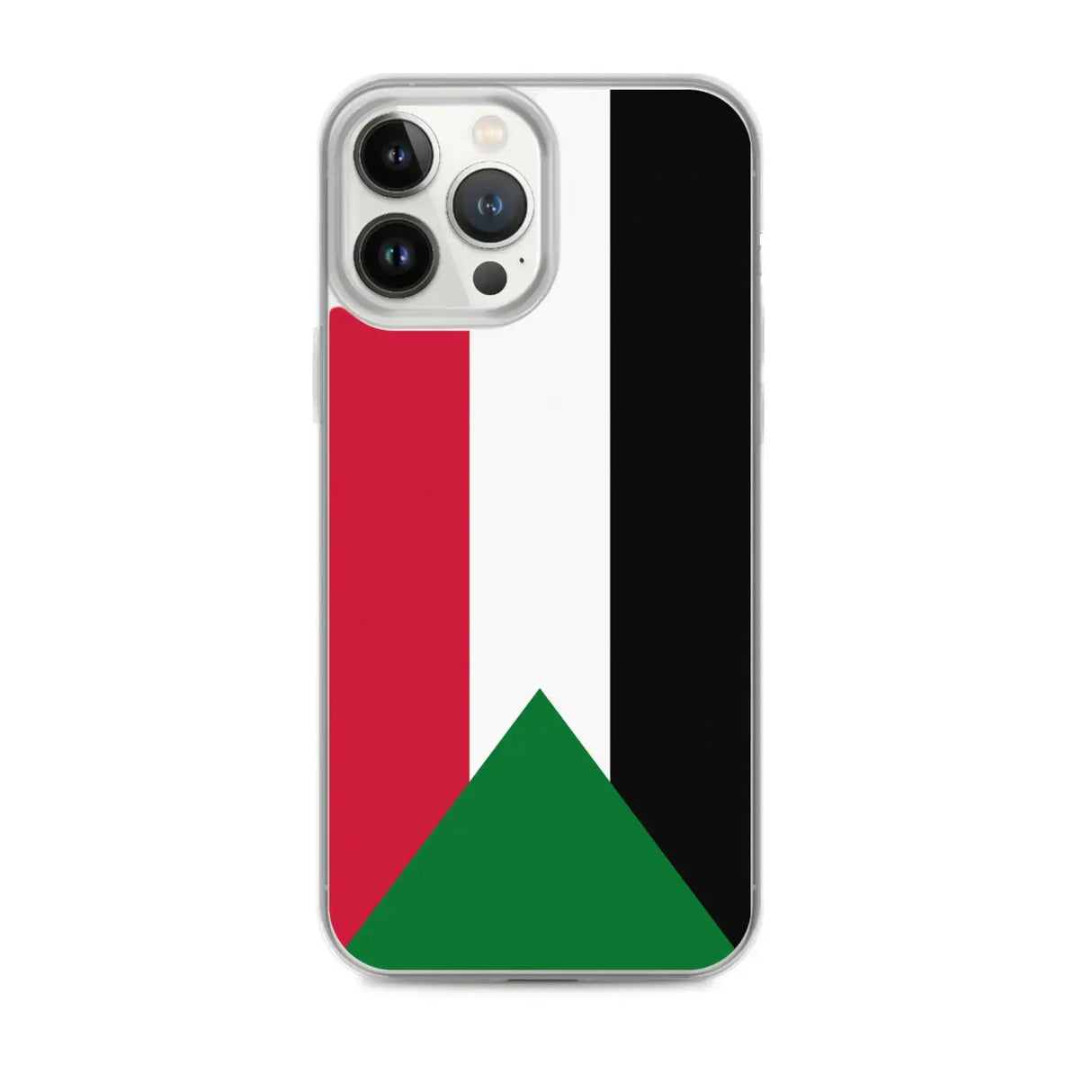 Coque iphone drapeau soudan souple antichoc transparente