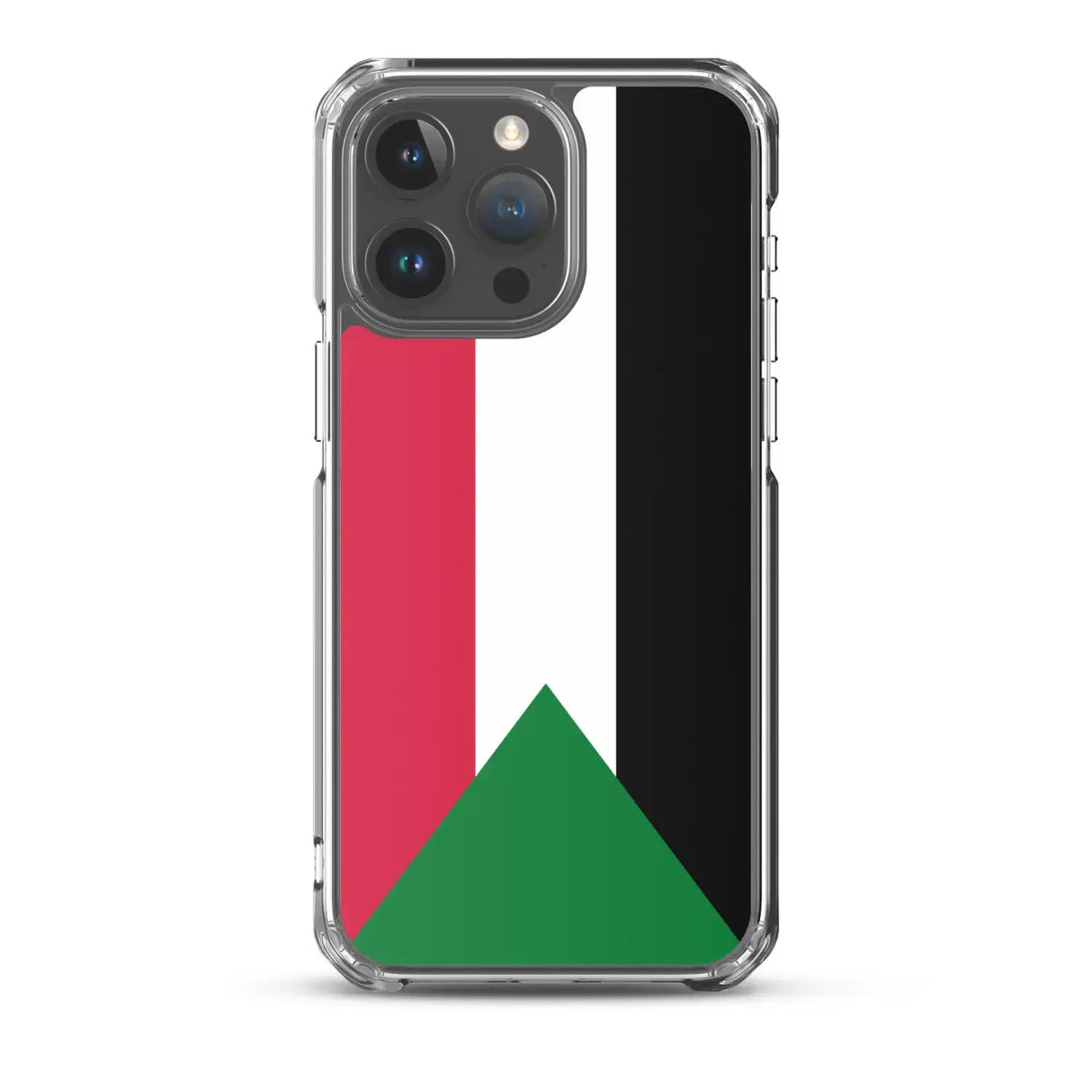 Coque iphone drapeau soudan souple antichoc transparente