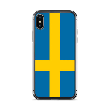Coque iphone drapeau suède souple antichoc transparente