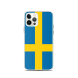 Coque iphone drapeau suède souple antichoc transparente