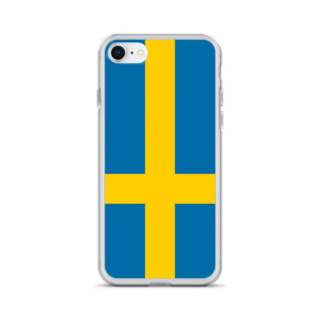 Coque iphone drapeau suède souple antichoc transparente