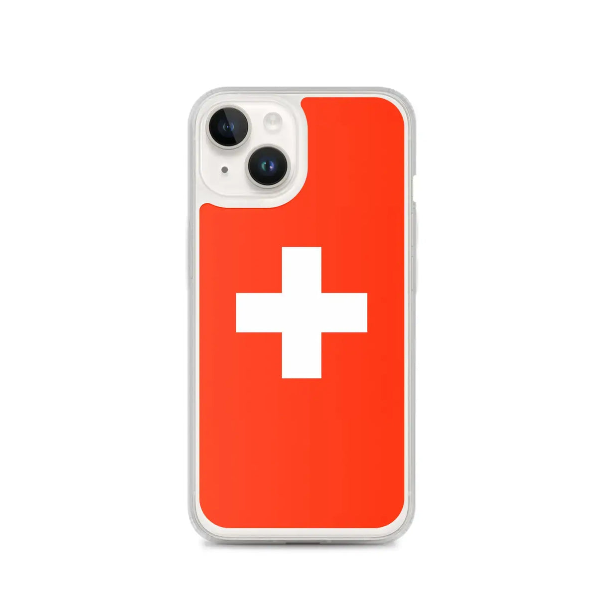 Coque iphone drapeau suisse souple antichoc transparente