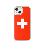 Coque iphone drapeau suisse souple antichoc transparente