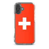 Coque iphone drapeau suisse souple antichoc transparente