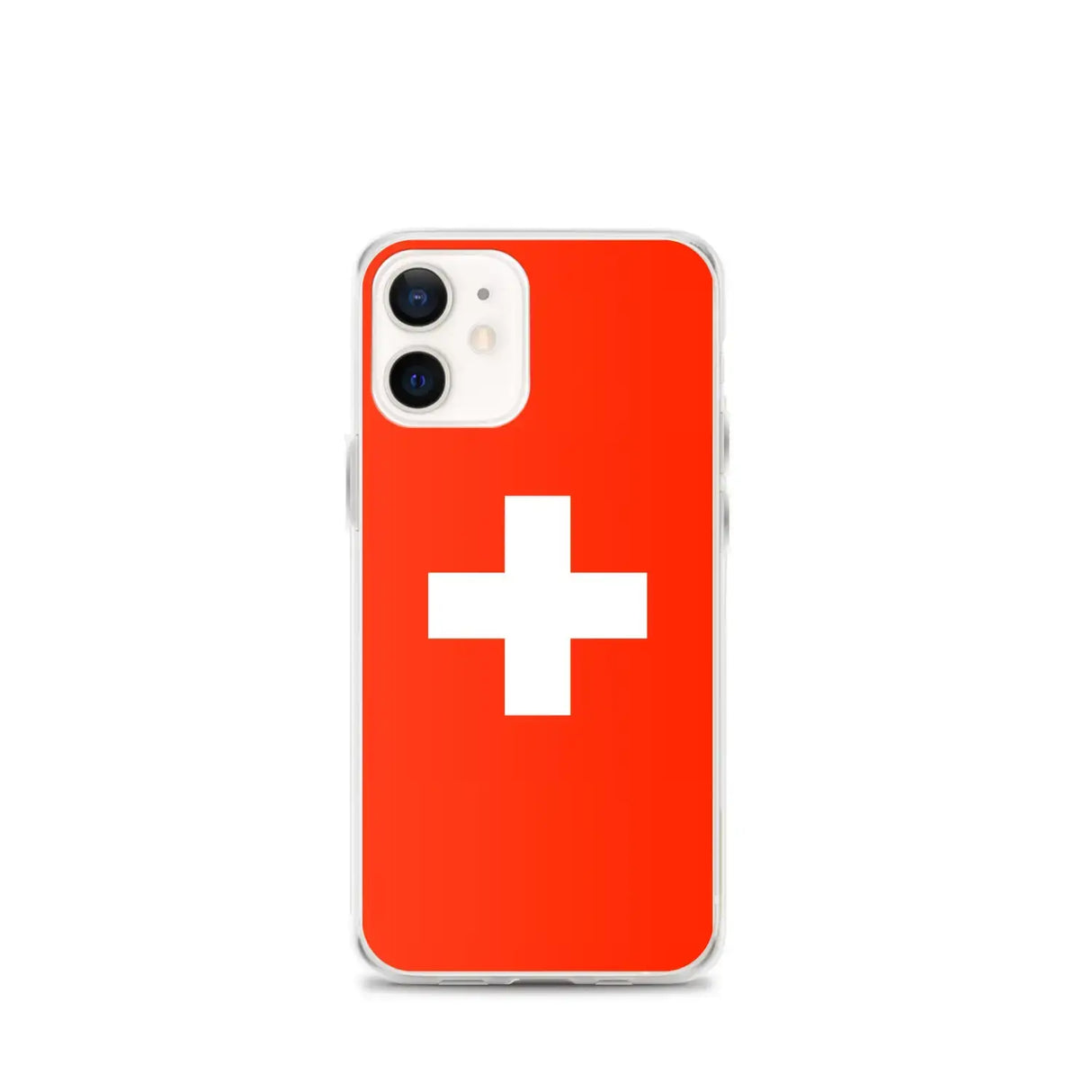 Coque iphone drapeau suisse souple antichoc transparente