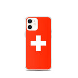 Coque iphone drapeau suisse souple antichoc transparente