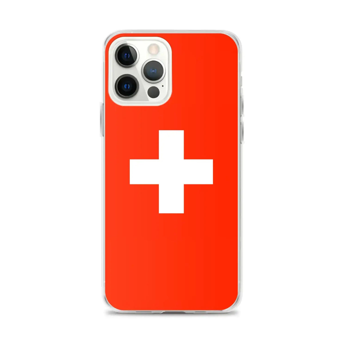 Coque iphone drapeau suisse souple antichoc transparente