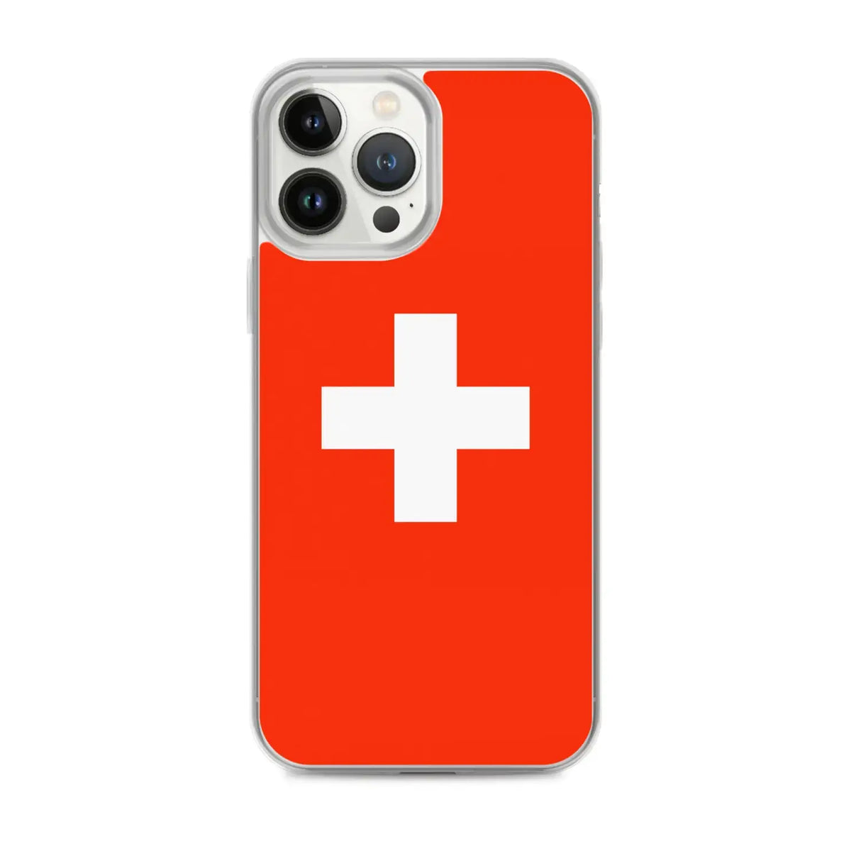 Coque iphone drapeau suisse souple antichoc transparente