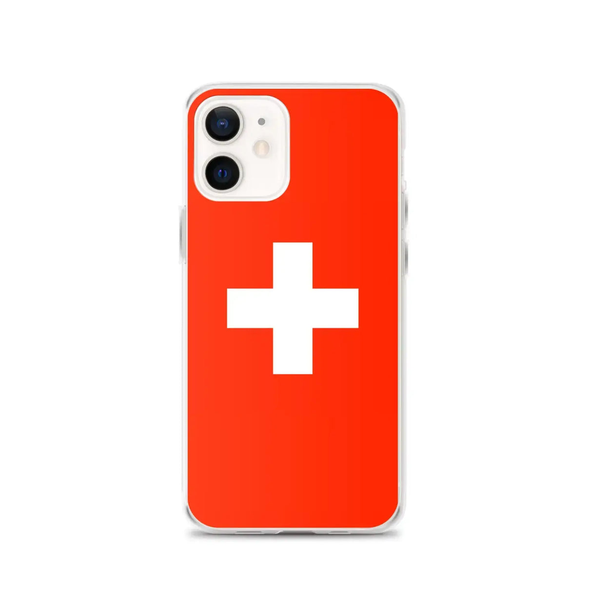 Coque iphone drapeau suisse souple antichoc transparente