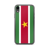 Coque iphone drapeau suriname souple antichoc transparente