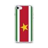 Coque iphone drapeau suriname souple antichoc transparente