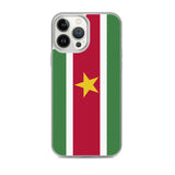 Coque iphone drapeau suriname souple antichoc transparente