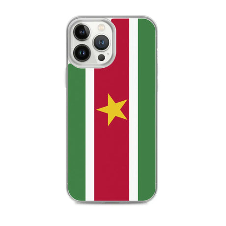 Coque iphone drapeau suriname souple antichoc transparente