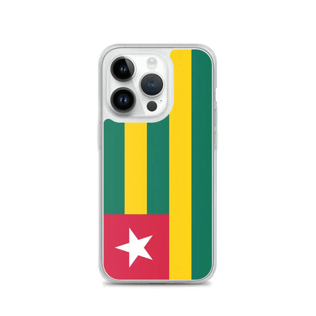 Coque iphone drapeau togo souple antichoc transparente