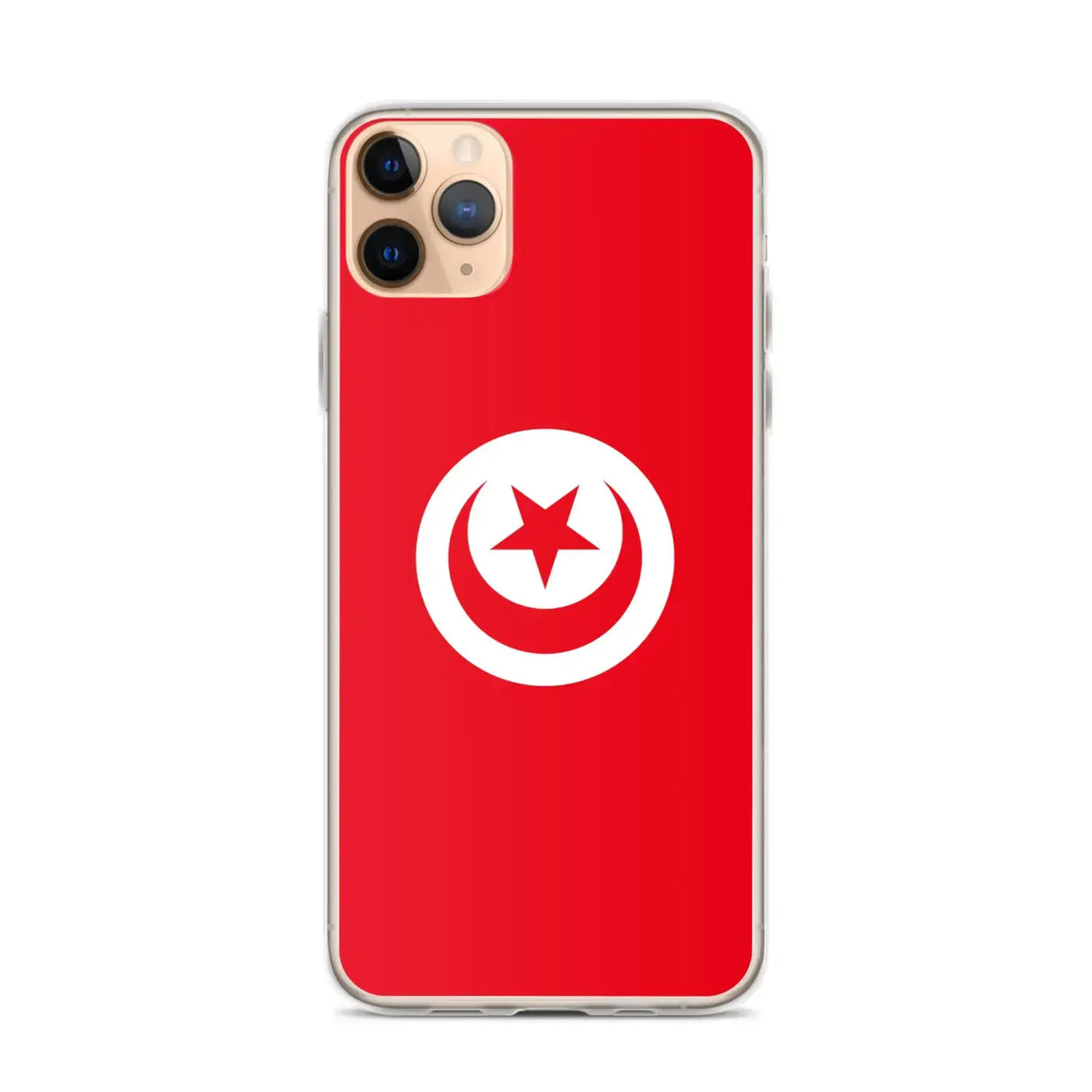 Coque iphone drapeau tunisie souple transparente antichoc