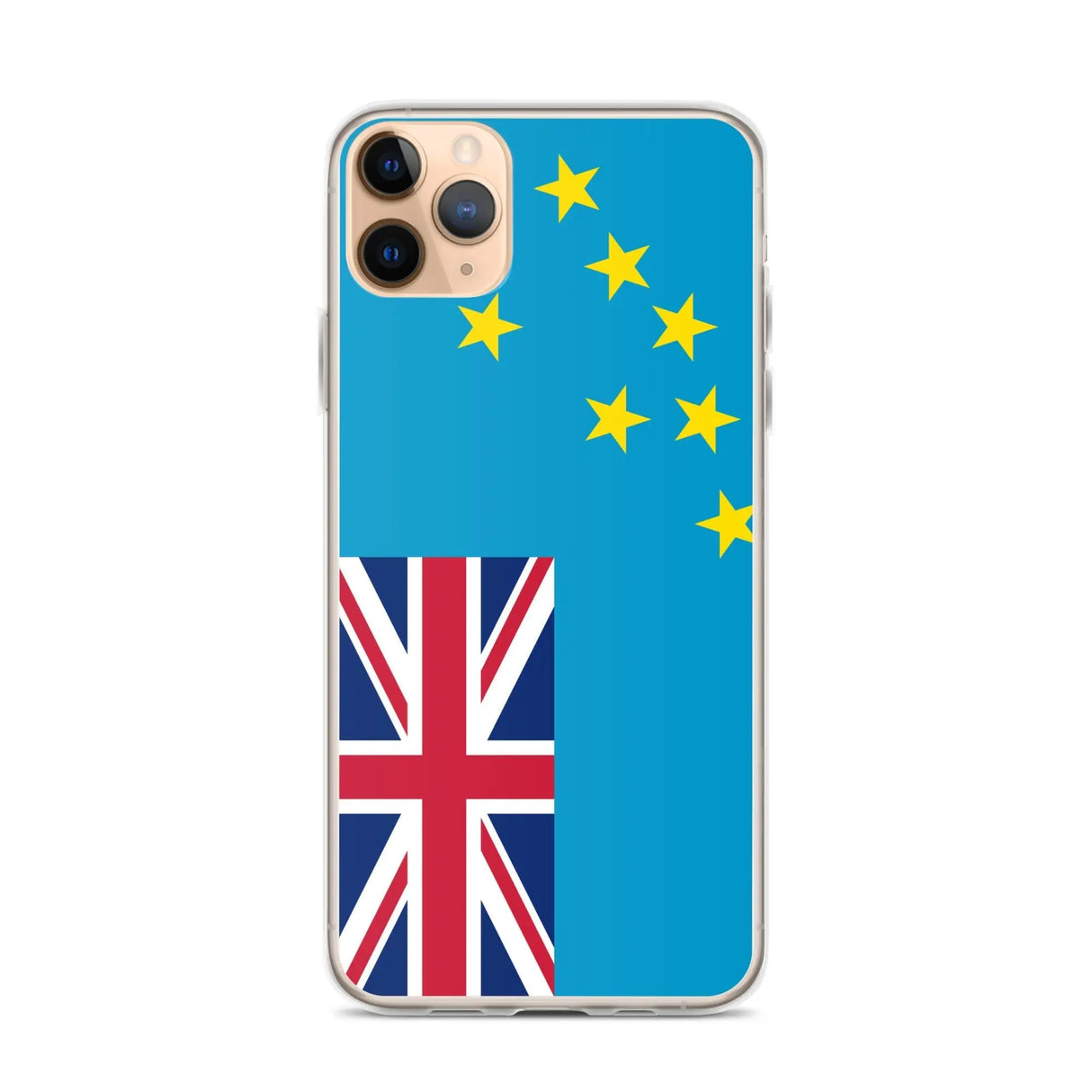 Coque iphone drapeau tuvalu souple antichoc transparente