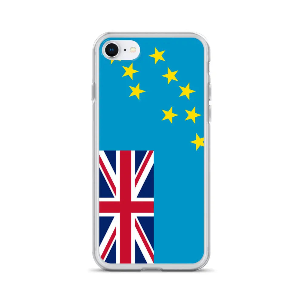 Coque iphone drapeau tuvalu souple antichoc transparente