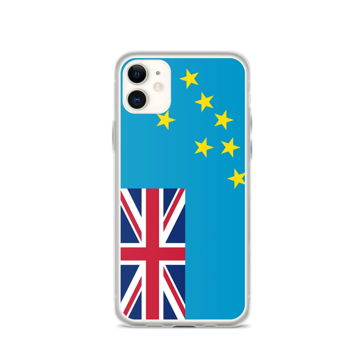 Coque iphone drapeau tuvalu souple antichoc transparente