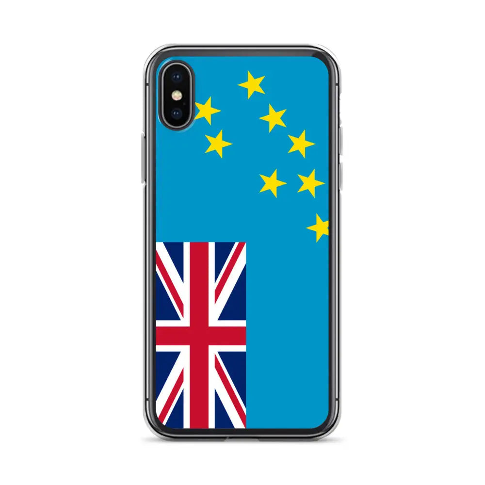 Coque iphone drapeau tuvalu souple antichoc transparente