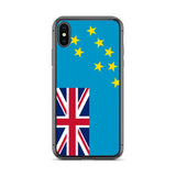 Coque iphone drapeau tuvalu souple antichoc transparente