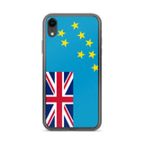 Coque iphone drapeau tuvalu souple antichoc transparente