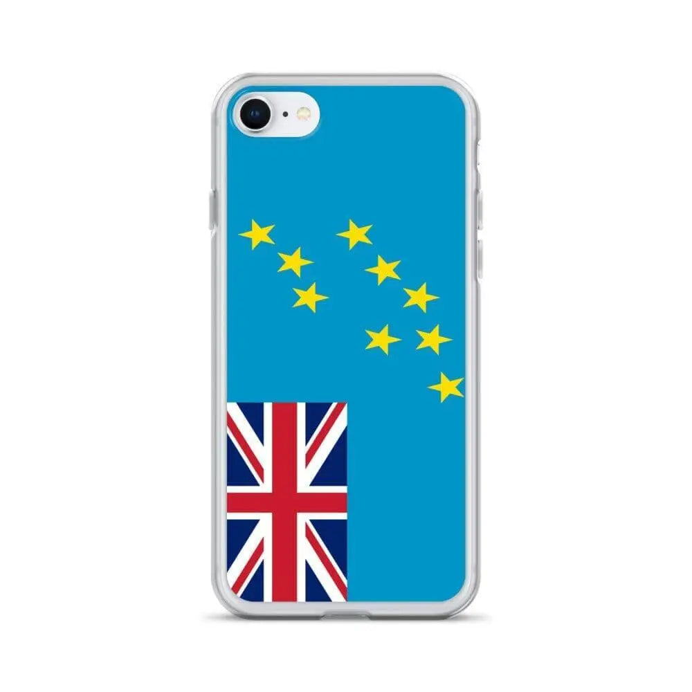 Coque iphone drapeau tuvalu souple antichoc transparente