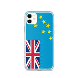 Coque iphone drapeau tuvalu souple antichoc transparente