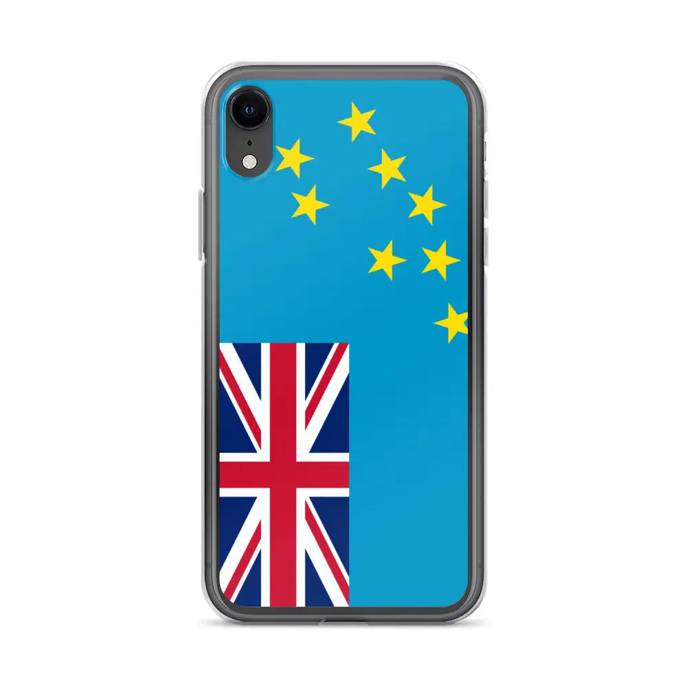 Coque iphone drapeau tuvalu souple antichoc transparente