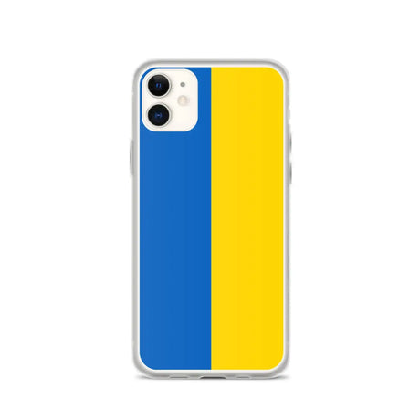 Coque iphone drapeau ukraine souple antichoc transparente