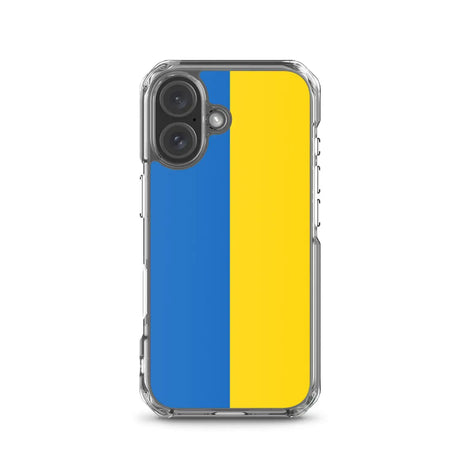 Coque iphone drapeau ukraine souple antichoc transparente